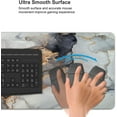 thumbnail image 5 of Gold Marble Extended Gaming Mouse Pad Non-Slip Rubber Base Large White Mousepad 35.4×15.7in with Stitched Edge Waterproof Thick Keyboard Pads Black Computer Desk Laptop Mats for Work Game Office, 5 of 6