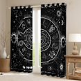 thumbnail image 2 of jejeloiu Boho Theme Black Out Curtains,Retro Moon Sun Curtains Pack of 2 (42x63 Each),White Black Bedroom Curtains For Boys Kids,Super Cozy Room Decor, 2 of 6