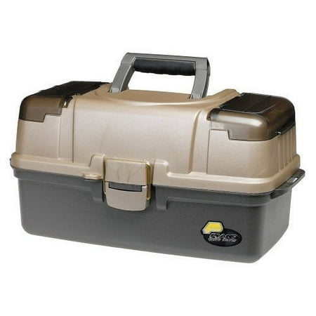 UPC: 0024099061346 | Plano Fishing Large 3-Tray Tackle Box with Top Access Graphite/ Sandstone