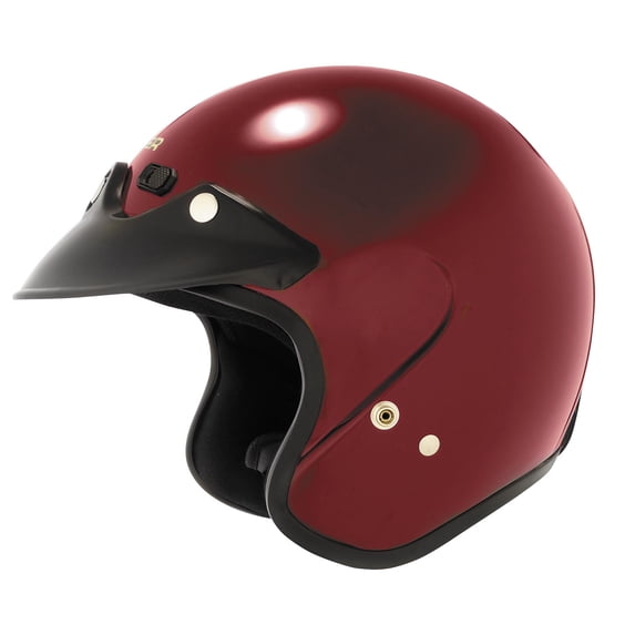 Cyber Helmets U-6 Solid Open Face Helmet Whineberry Lg 641263