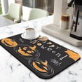 thumbnail image 2 of Highly Absorbent Diatom Ooze Coffee Dish Mat with Halloween Pumpkin Ghost Design Fast-Drying Great for Kitchen Counters 19.5x12in, 2 of 7