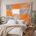 thumbnail image 3 of Orange Grey Large Tapestry for Bedroom Wall Hanging Tapestry,Modern White Mottled Graffiti Art Painting Ceiling Backdrop Tapestries Poster Blanket Wall Decor for Teens Room Living Room 86" x 104", 3 of 8