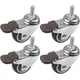 thumbnail image 1 of 4 ruedas giratorias con freno de 38 mm, ruedas roscadas M8 x 20 mm, ruedas para muebles, carga 88 kg, ruedas de goma TPE para equipos pequeños, 1 of 5
