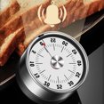thumbnail image 4 of Stainless Kitchen Timer 60min Countdown Mechanical Magnetic Timer No Battery Needed Stainless Steel Countdown Timer for School Classroom Teaching Cooking Office, 4 of 7