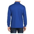 thumbnail image 2 of Yellow Rooster Men's Long Sleeve Micropique Sport-Wick Polo Shirt True Royal 4XL, 2 of 8