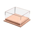 thumbnail image 1 of Caja de exhibición para autos de juguete a escala 1:64, base de cuero sintético resistente de 5 x 4,8 x 2,6 pulgadas, organizador de modelos de vehículos con cubierta de acrílico Rosa claro, 1 of 8