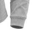thumbnail image 3 of DODADAWANJ Mens Corduroy Shirts Casual Zip Up Long Sleeve Shirt with Zipper Pockets Solid Color Stand Collar Clothing Gray XL, 3 of 4