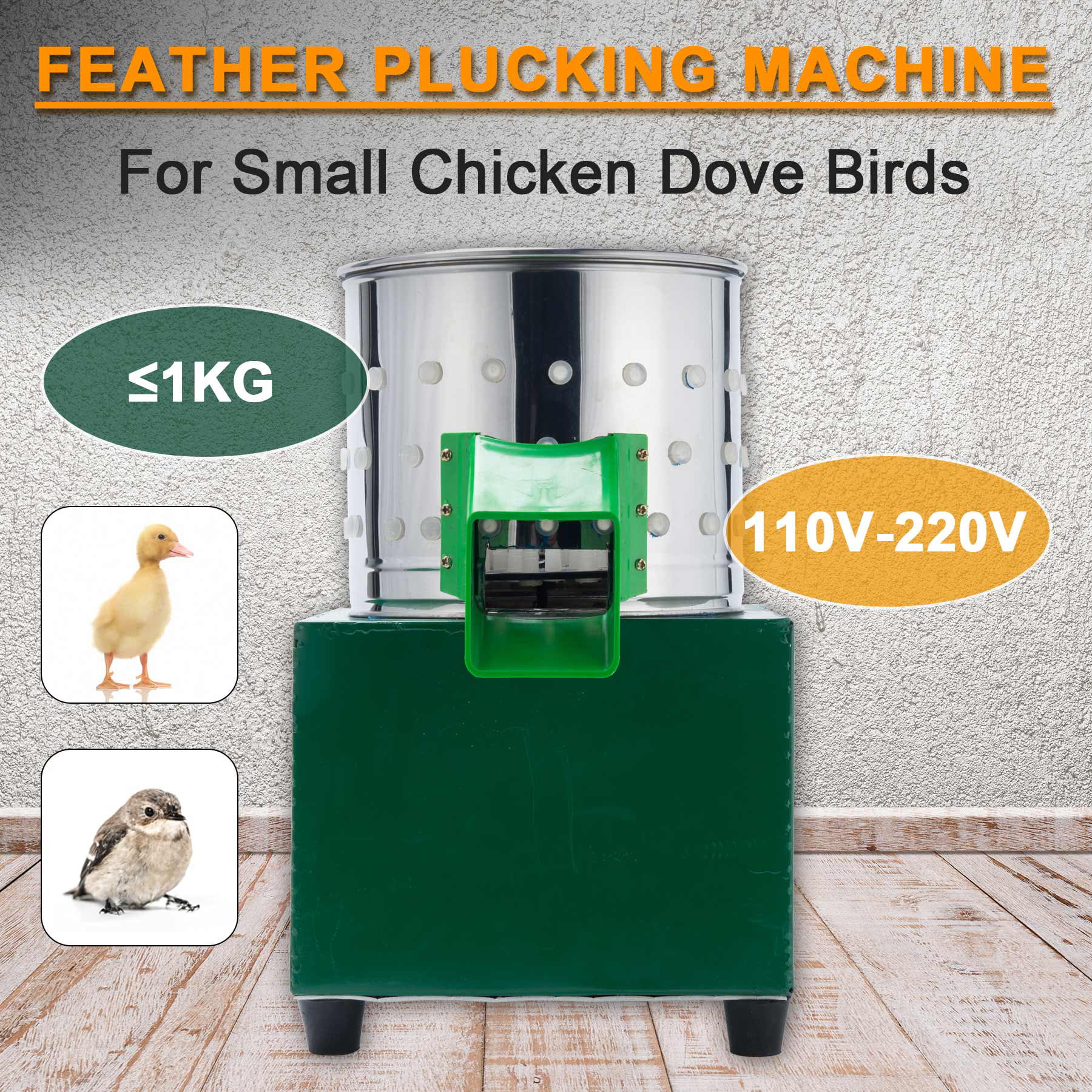 Professional Poultry Depilator for Bird Chicken Quail Doves RanBB Chicken Feather Plucker Machine 