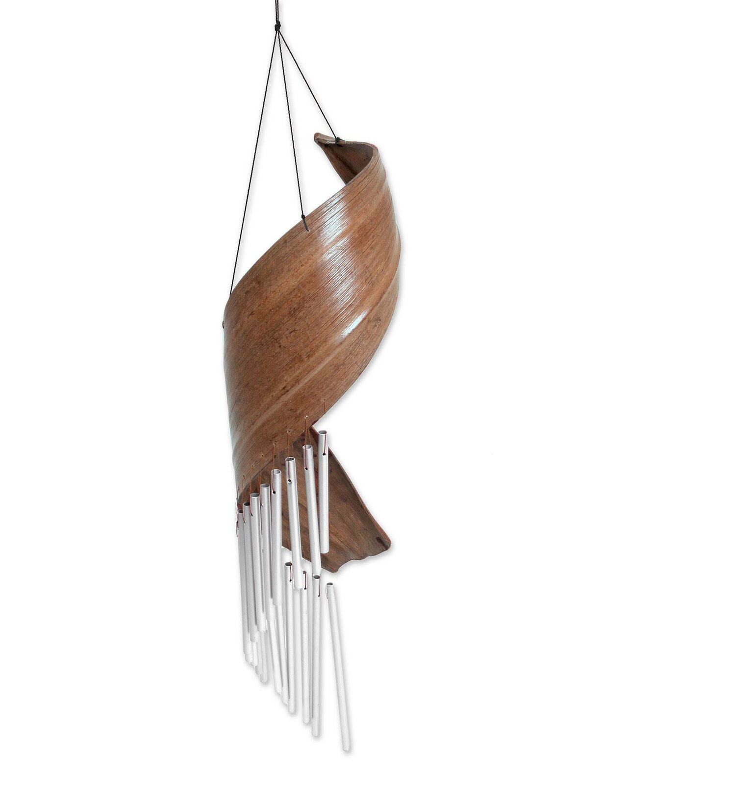 Lynch Bali Serenade Handmade Coconut Fiber Wind Chime, Material Resin