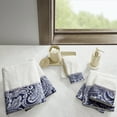 thumbnail image 2 of Madison Park Navy Bath Towel Set, 100% Cotton Bath Towels, 6-Piece Soft Jacquard Bath Towels, Hand Towels, Fingertip Towels, Navy/White, 2 of 5