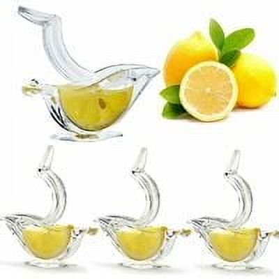 4 prensas de limón individuales, exprimidor de limón manual, exprimidor de cítricos, clip de limón acrílico, exprimidor manual de frutas, utensilio de barra de cocina para el hogar, exprimidor de