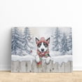 thumbnail image 3 of Playful Rat Terrier Welcomes Winter Snowy Day with Cardinal Bird Horizontal Matte Canvas Poster Ratty Dog Lover Wall Art Home Decor - 2017, 3 of 5