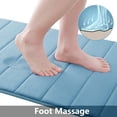 thumbnail image 5 of Buganda Memory Foam Bath Mats Soft Absorbent Bathroom Rugs 24" x 36", Blue, 5 of 8