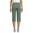 thumbnail image 2 of Lands' End Women's Petite Sport Knit High Rise Elastic Waist Capri Pants, 2 of 3