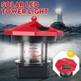 thumbnail image 2 of Faro solar, faro LED con energía solar, lámpara colgante solar LED impermeable IP65, luz solar giratoria de 360 ​​grados para exteriores (rojo, 3,74 pulgadas), 2 of 5