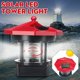 thumbnail image 2 of Faro solar, faro LED con energía solar, lámpara colgante solar LED impermeable IP65, luz solar giratoria de 360 ​​grados para exteriores (rojo, 3,74 pulgadas), 2 of 5