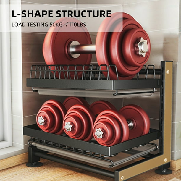 Escurridor de platos Nikou ajustable 2 niveles con Soporte para utensilios