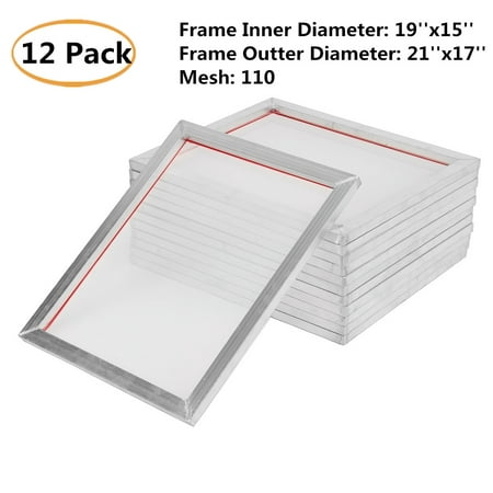 12 Pack Aluminum Silk Screen Printing Press Screens Frame 110 White Mesh Count