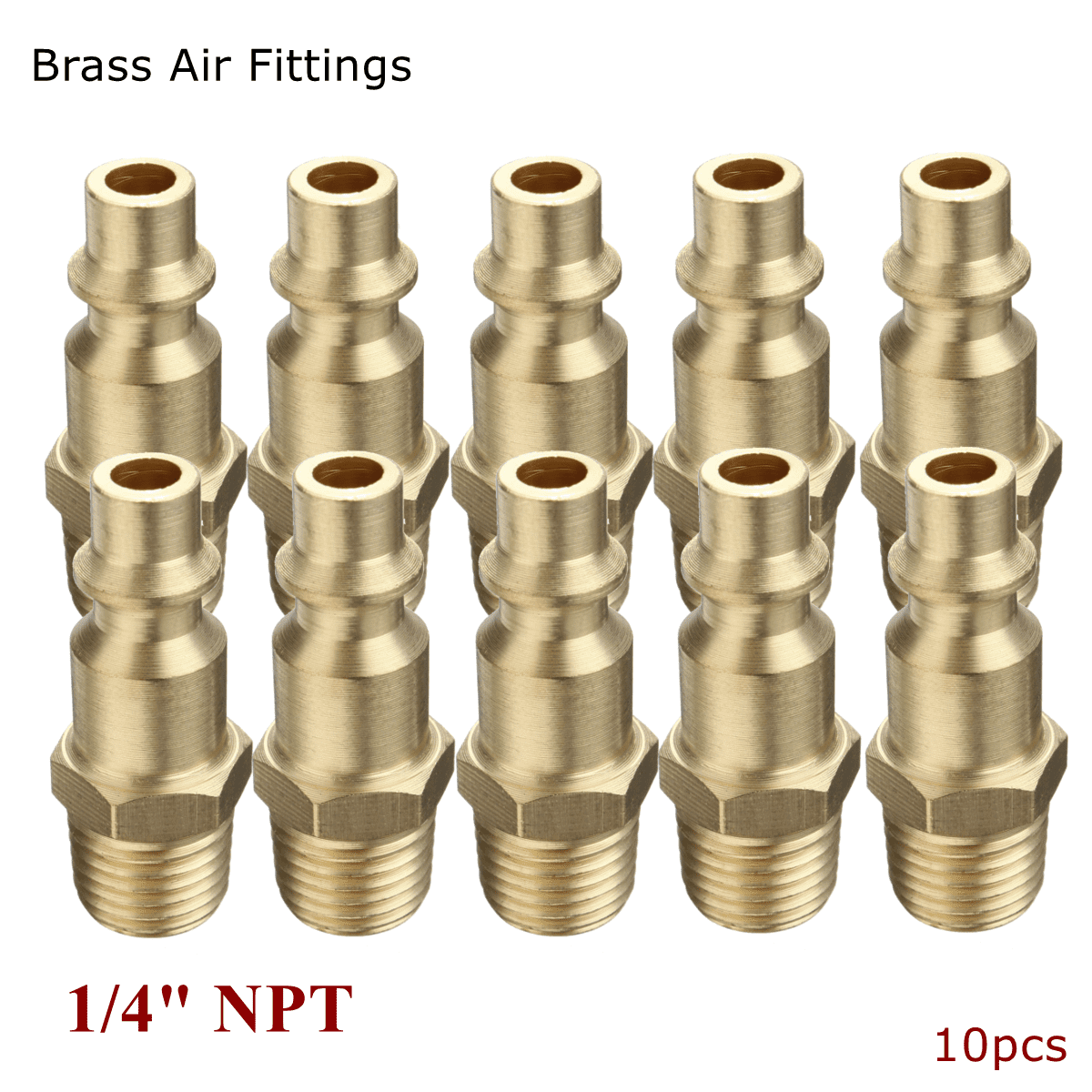 10pc Heavy Duty Quick Coupler Set Air Hose Connector Fittings 1/4 NPT Tools Plug 