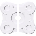 thumbnail image 1 of Ekena Millwork CMP38LA2-05000 38 Po OD x 5 Po ID Carré Luna Architecture Grade Médaillon de Plafond Contemporain PVC - 2 Pièces, 1 of 1