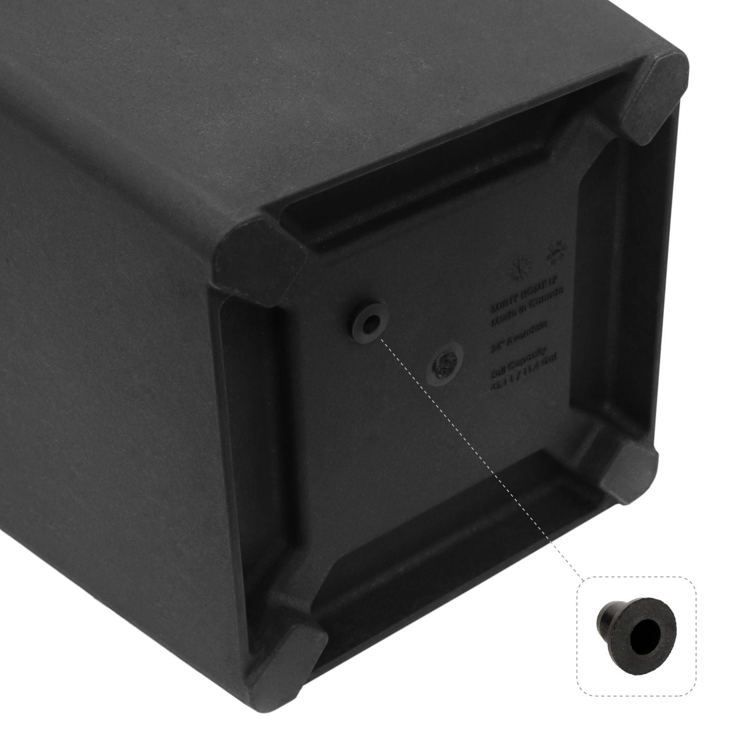 TierraVerde Avondale Smooth Planter Slate 24" H