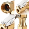 thumbnail image 2 of 6 Pieces Brass Air Chuck Open Flow Straight Tire Chuck with Clip for Tire Inflator Gauge Compressor Accessories, 2 of 7