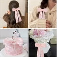 thumbnail image 6 of 4rolls 4.5M Polyester Ribbon with Plastic Imitation Pearl for Veils Blushers Fascinators Stage set Bowknot Making Pink 1-5/8 inch(40mm) about 4.92 Yards(4.5m)/Roll, 6 of 9