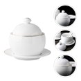 thumbnail image 3 of 1 Set Simple Ceramic Stew Pot Practical Ceramic Stew Bowl Food Container, 3 of 8