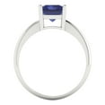 thumbnail image 4 of Solitaire Engagement Ring for Women - 2.5ct Simulated Tanzanite in 14K White Gold Promise Ring, 4 of 6