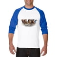 thumbnail image 1 of Artix - Mens Raglan Sleeve Baseball T-Shirts, up to Size 3XL - Horses Herd, 1 of 4