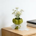 thumbnail image 5 of Ceramic Decorative Vase for Home and Wedding Decor, Ideal Gift for Table Centerpiece or Floral Arrangements Green, 5 of 5