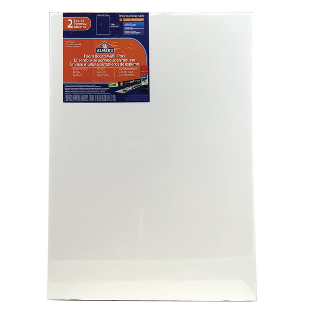Elmer's Foam Board MultiPack, 18" x 24", 2/Pkg., White