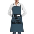 thumbnail image 2 of I Love My Psychotic Girlfriend Apron, Inspirational Gifts for Men Women, Funny Apron, Chef Bib with Pockets, Waterproof Work Apron for BBQ Kitchen Crafting Gardening, 2 of 9