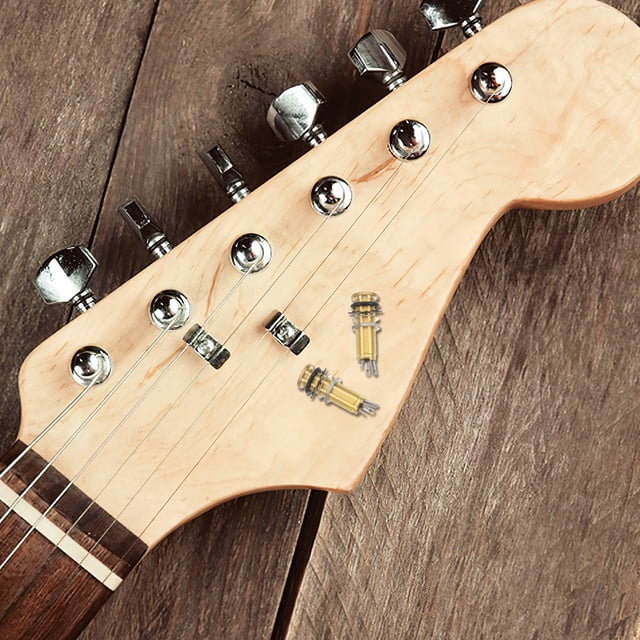 BESTYASH Jack De Salida Para Guitarra Y Bajo En Color Dorado Con Montaje De 3 Tornillos Y Strap