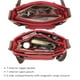 thumbnail image 5 of Bandolera Dasein Top con cinturón para mujer, piel suave, color rojo, 5 of 6