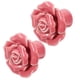 thumbnail image 1 of 2 pomos de cerámica con forma de rosa para armario de cocina, cajón y puerta (rosa), 1 of 5