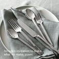 thumbnail image 3 of over&back 20pc Hand-Forged Flatware Cutlery Set - Comes with 4 Dinner Forks, 4 Salad Forks, 4 Dinner Knives, 4 Dinner Spoons, and 4 Teaspoons - Dishwasher-Safe - 18/8 Stainless Steel, 3 of 9