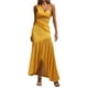 thumbnail image 1 of Vestido Tsukko con nudo amarillo y tirantes finos y abertura asimétrica, 1 of 5