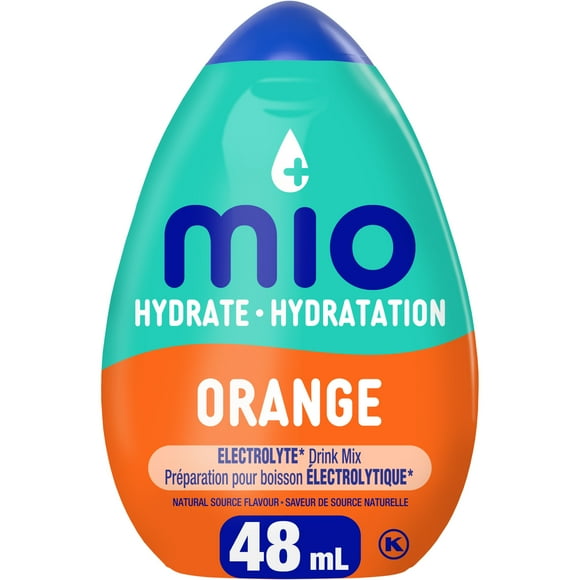 mio Hydrate Orange Electrolyte Drink Mix, 48 mL Bottle, MIO SPORT ORANGE 48ML