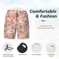 thumbnail image 5 of Lsque Mens Swim Trunks Swan And Flowers3 Pattern - Bathing Suit Compression Liner - Beach Swim Shorts Swimwear - (S-3XL) - Stretch Quick Dry -X-Large, 5 of 9