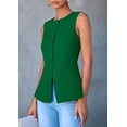 thumbnail image 3 of PRETTYGARDEN Women's Suit Vest Tops Summer Dressy Casual Business Button Sleeveless Trendy Fashion Blazer Waistcoat, 3 of 6