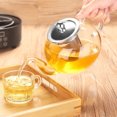 thumbnail image 3 of 1pc 1200ml Glass Teapot Household Tea Filter Glass Teapot Handle Heat Resistant Transparent Glass Teapot, 3 of 8
