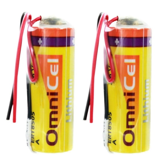 2x Omnicel ER18505 3.6V 3.8Ah A Lithium Battery  Wire Leads RFID Beacons AMR