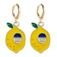 thumbnail image 2 of QIQUWOHUL Fruit Earrings Lemon Strawberry Cute Fruit Wind Alloy Oil Dropping Earrings Jewelry, 2 of 4
