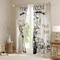 thumbnail image 3 of Feelyou Western Black Out Curtains, Wooden Plank Cabin Curtains Pack of 2 (42x63 Each), 3 of 6