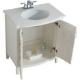 thumbnail image 5 of Winston 30 inch Rounded Front Bath Vanity in Soft White with Bombay White Engineered Quartz Marble Top, 5 of 5