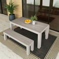 thumbnail image 6 of Modern Outdoor Solid Wood Bench, 60", Seashell Wirebrush, 6 of 8