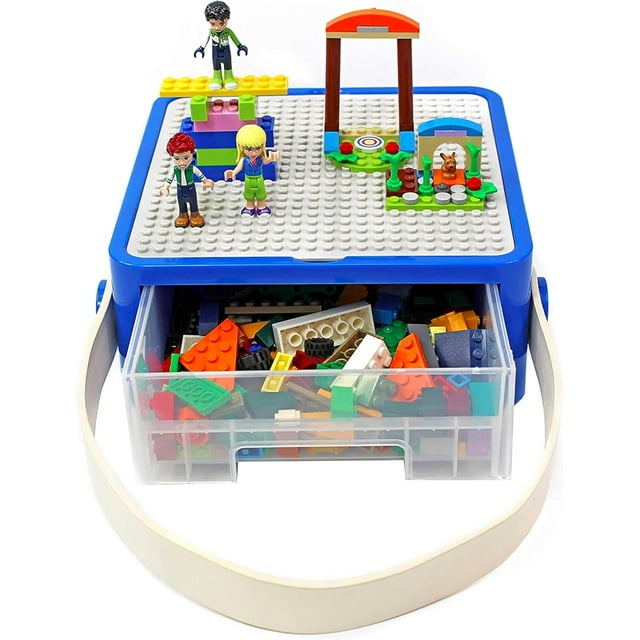Organisateurs de Jouets et Rangement Coffre à Jouets Ensemble de Grandes et Petites Boîtes de Rangement pour Enfants en Forme de Brique Boîte d'Organisateur de Rangement en Briques de Construction Organisateurs pour Blocs de Jouets