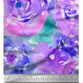 thumbnail image 1 of Soimoi polyester Crepe Fabric Rose Watercolor Printed Fabric 1 Yard 42 Inch Wide, 1 of 3