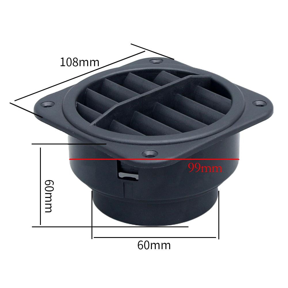60mm/75mm Rotatable Car Heater Duct Warm Air Vent Outlet Auto Car